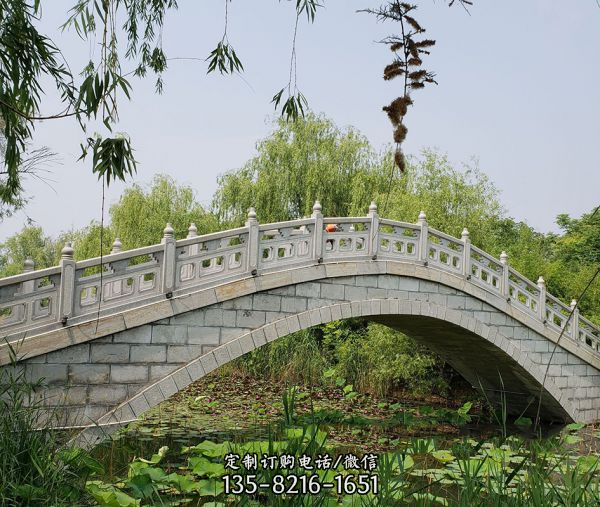 城市園林花崗巖鏤空拱橋欄桿